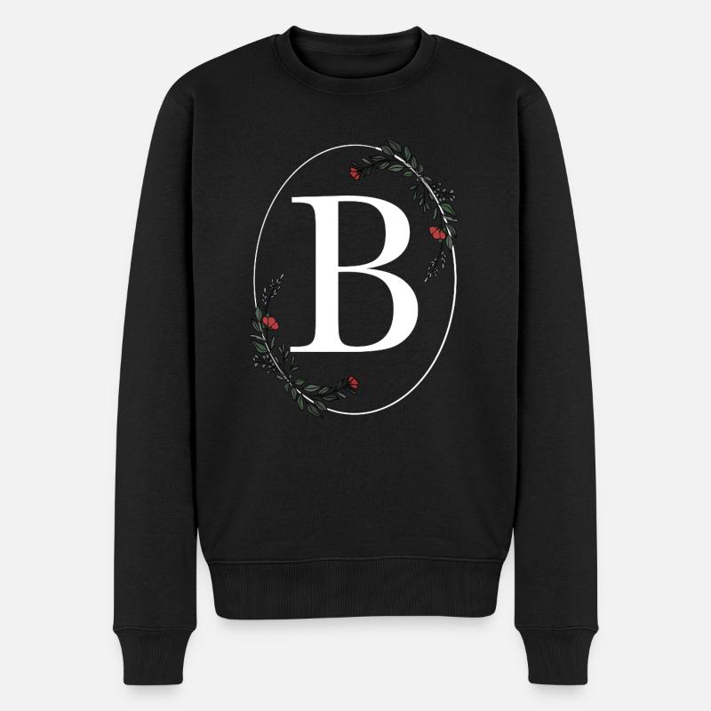 Lettre B - Pull Premium bio Homme - noir