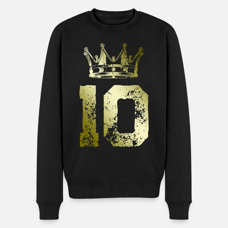 Couronne de 10 chiffres - Pull Premium bio Homme - noir