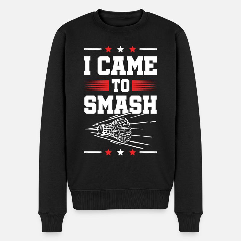 Badminton Smash - Pull Premium bio Homme - noir