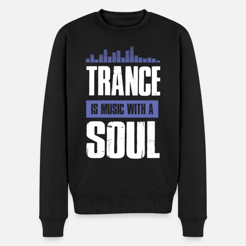 trance soul - Männer Premium Bio Pullover - Schwarz