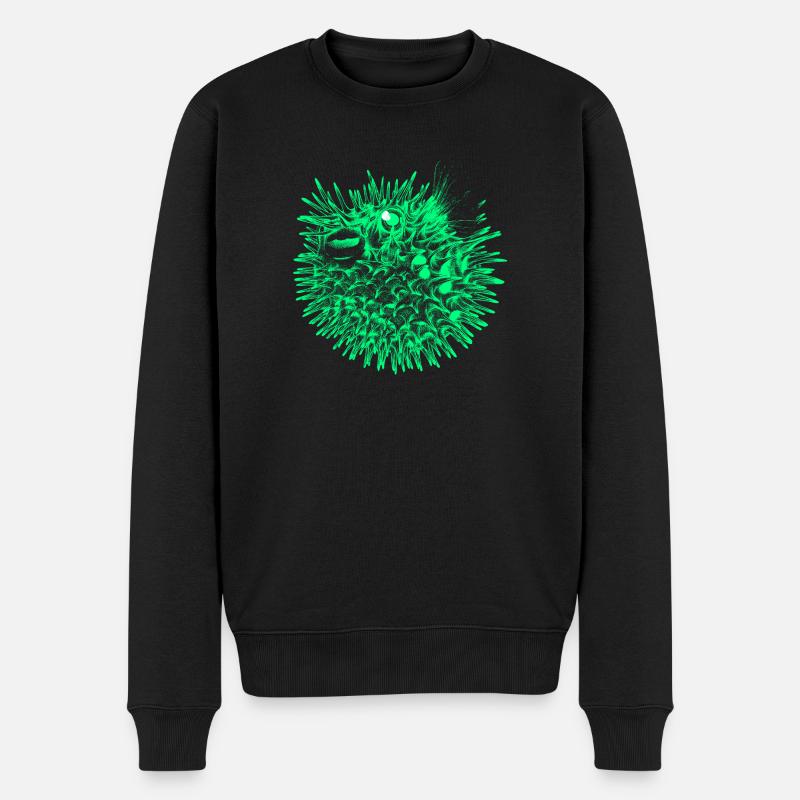 Poisson-globe (néon) - Pull Premium bio Homme - noir