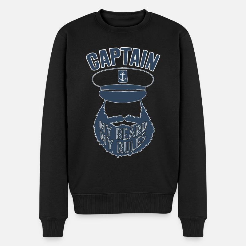 CAPITAINE BEARD RULES BOAT - Pull Premium bio Homme - noir