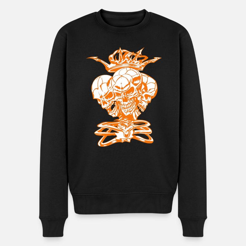 Skull Skeleton King Crown - Pull Premium bio Homme - noir