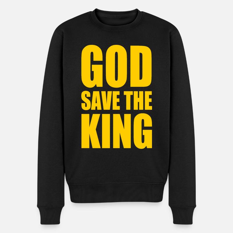 god save the king - Pull Premium bio Homme - noir