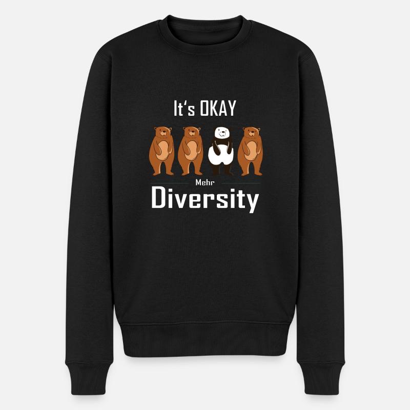 Mehr Diversity - Männer Premium Bio Pullover - Schwarz