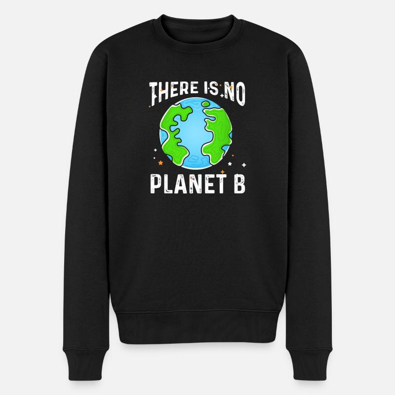 No Planet B - Männer Premium Bio Pullover - Schwarz