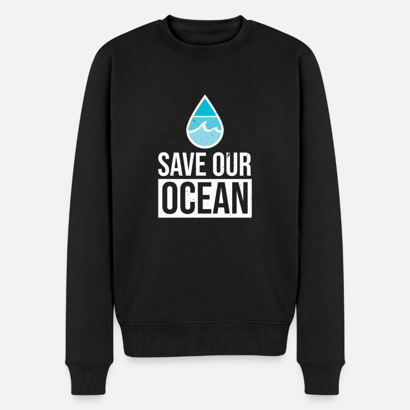 Save the Ocean - Pull Premium bio Homme - noir