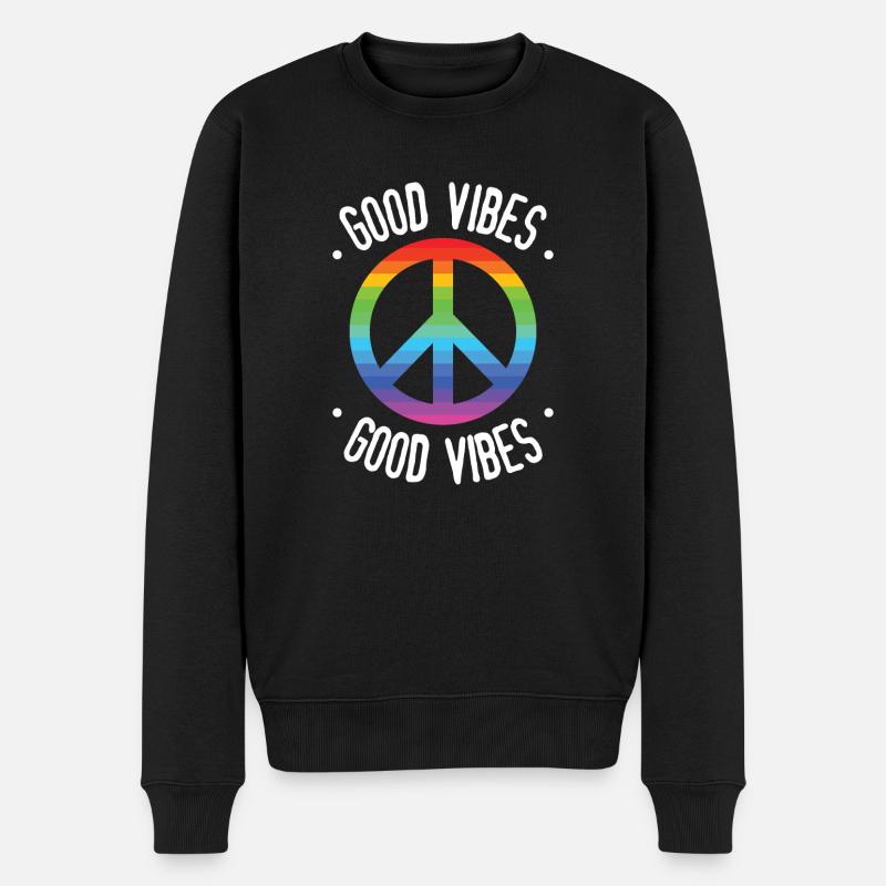 Good Vibes - Pull Premium bio Homme - noir