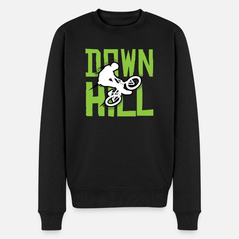 Lettrage en descente - Pull Premium bio Homme - noir