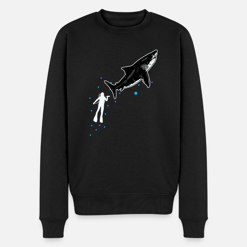 Tauchen mit Walhai - Männer Premium Bio Pullover - Schwarz