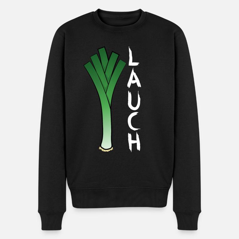 Lauch - Männer Premium Bio Pullover - Schwarz