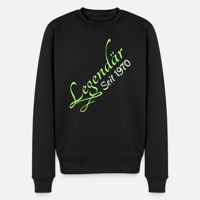 Legendary 1970 - Männer Premium Bio Pullover - Schwarz