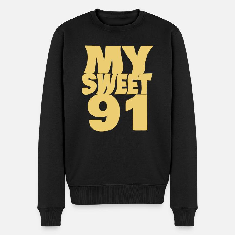 Süß 91 - Männer Premium Bio Pullover - Schwarz