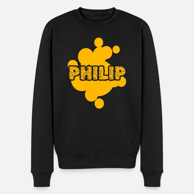 Maler Philip - Männer Premium Bio Pullover - Schwarz