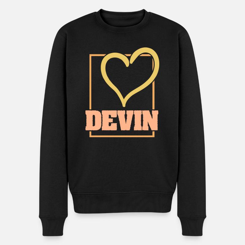 Geschenk für Devin - Männer Premium Bio Pullover - Schwarz