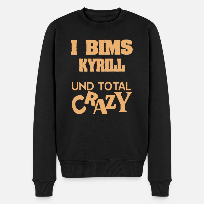 Spruch Kyrill - Männer Premium Bio Pullover - Schwarz