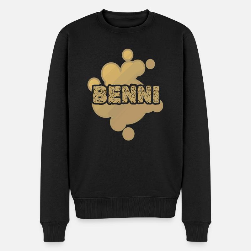 Benni - Männer Premium Bio Pullover - Schwarz