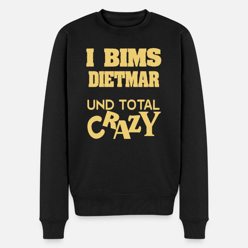 Dietmar als Vorname - Männer Premium Bio Pullover - Schwarz