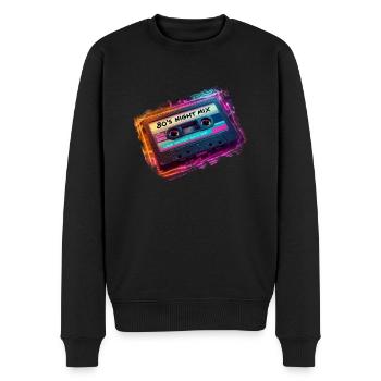 80's Night Mix retro Kassette Musik Mixtape Disco - Männer Premium Bio Pullover - Schwarz - Vorne - Nico (187cm)
