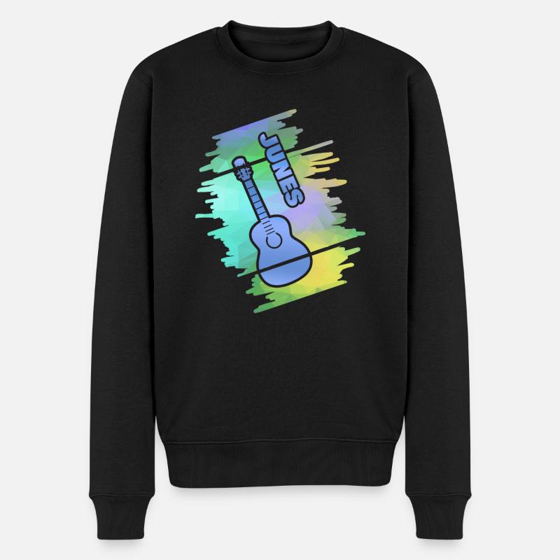 Gitarrenspielen Junes - Männer Premium Bio Pullover - Schwarz