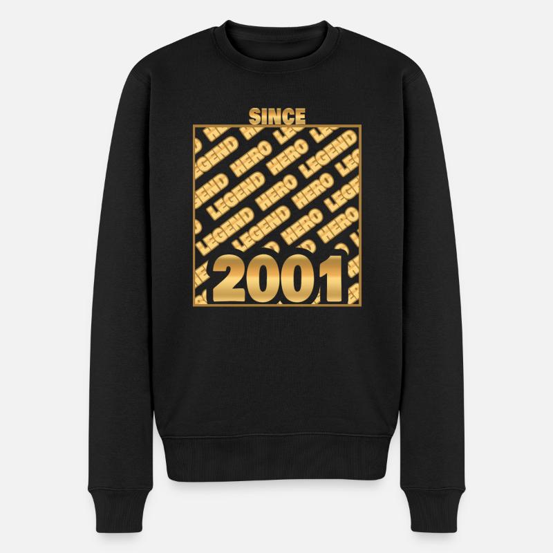 2001 - Männer Premium Bio Pullover - Schwarz