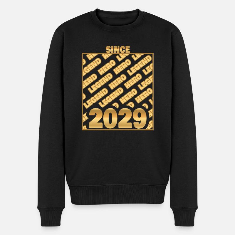 2029 - Männer Premium Bio Pullover - Schwarz