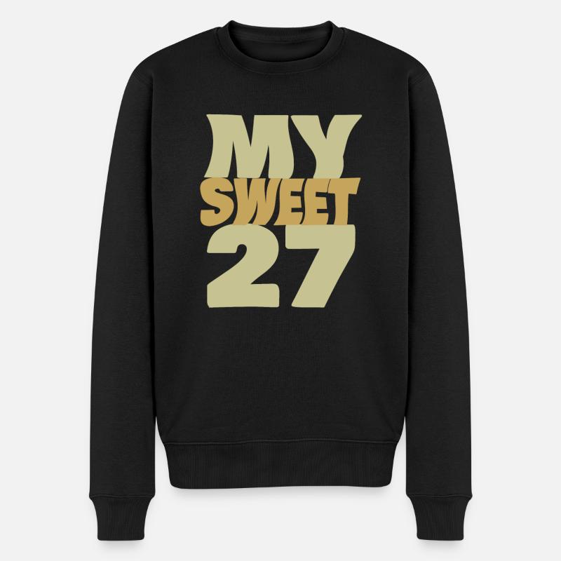 27 - Männer Premium Bio Pullover - Schwarz