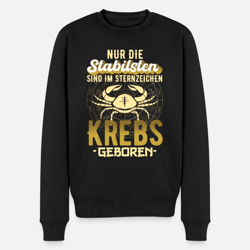 Sternzeichen Krebs Astrologie Geschenk - Männer Premium Bio Pullover - Schwarz