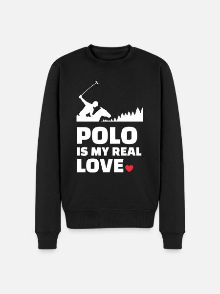 I love polo - Men's Premium Organic Jumper - black