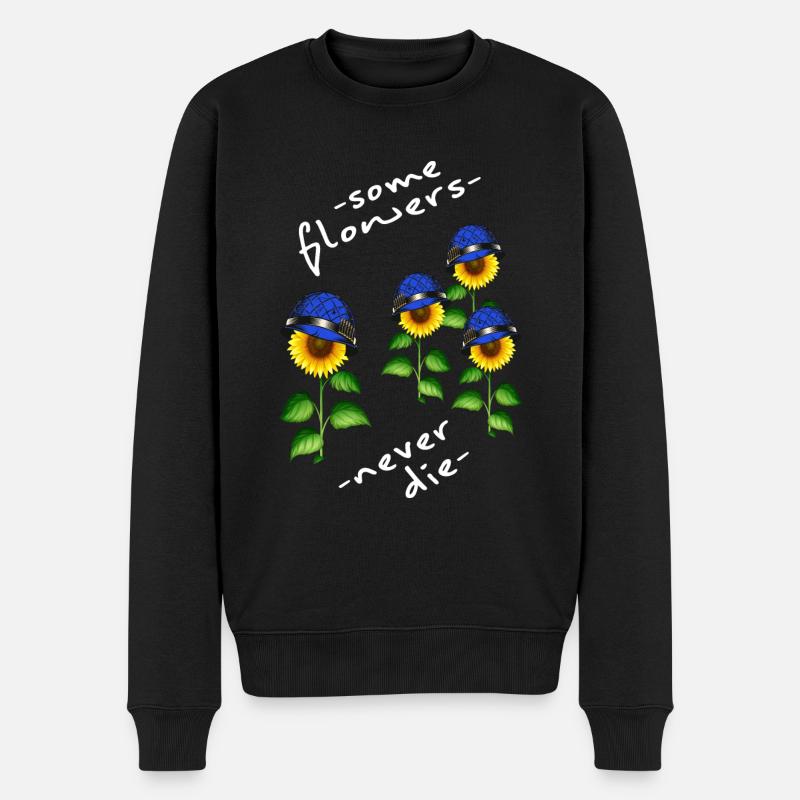 ukraine solidarität free kiew stand with mariupol - Männer Premium Bio Pullover - Schwarz
