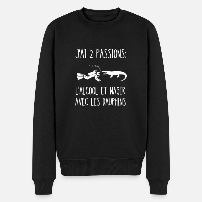 mes passions - Pull Premium bio Homme - noir