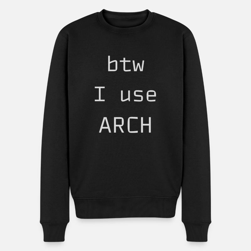 btw j’utilise Arch Linux - Pull Premium bio Homme - noir