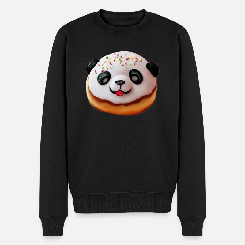 Bébé Panda Donut - Pull Premium bio Homme - noir