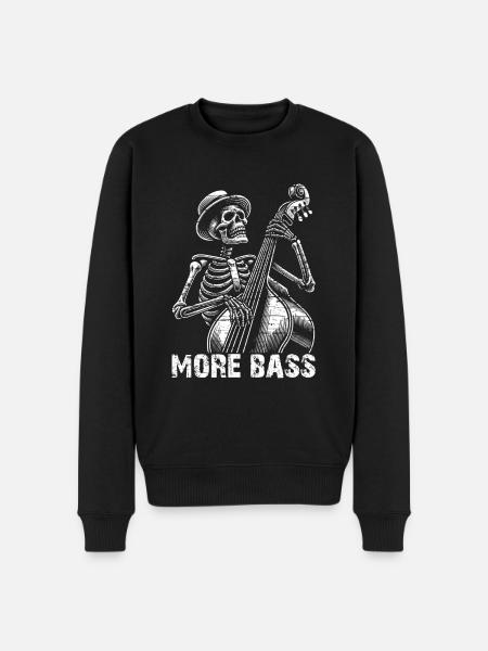 Skeleton plays double bass - Men's Premium Organic Jumper - black