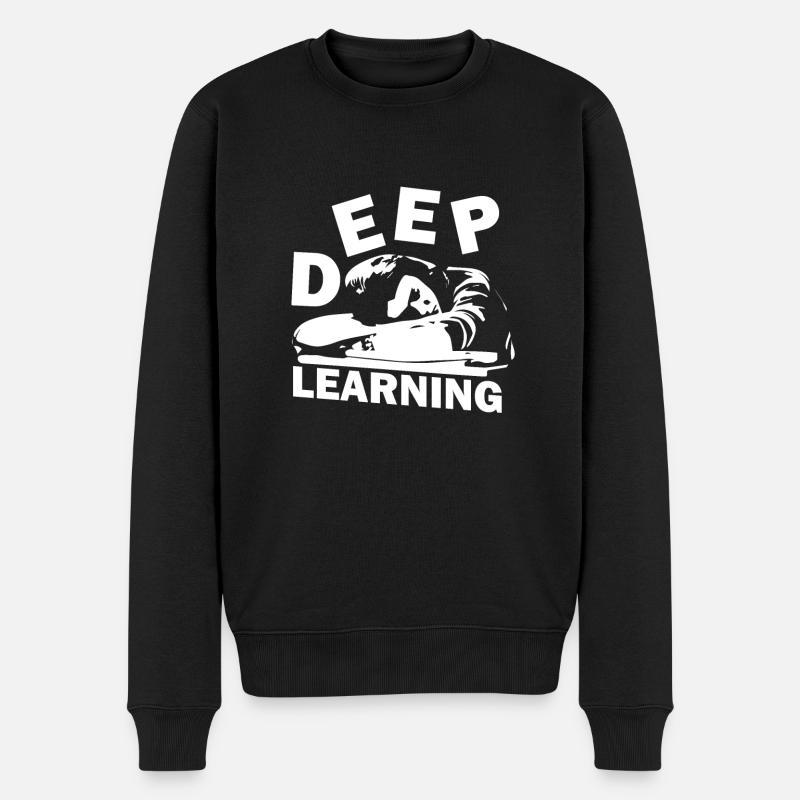 Deep Learning - Männer Premium Bio Pullover - Schwarz