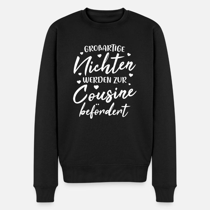 Großartige Nichten werden zur Cousine befördert - Männer Premium Bio Pullover - Schwarz