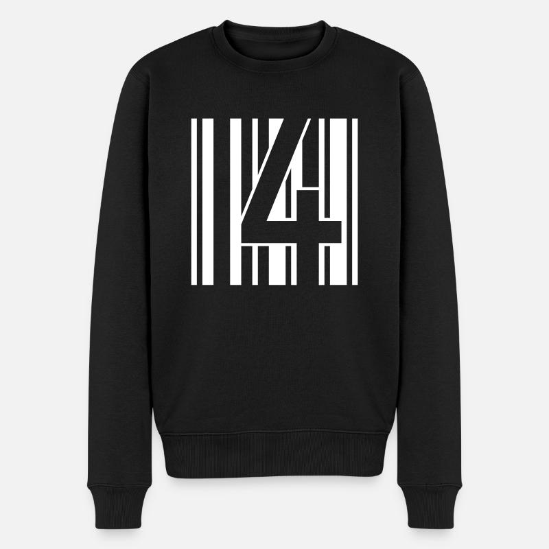 B4RCODE. 4 Logo - Männer Premium Bio Pullover - Schwarz