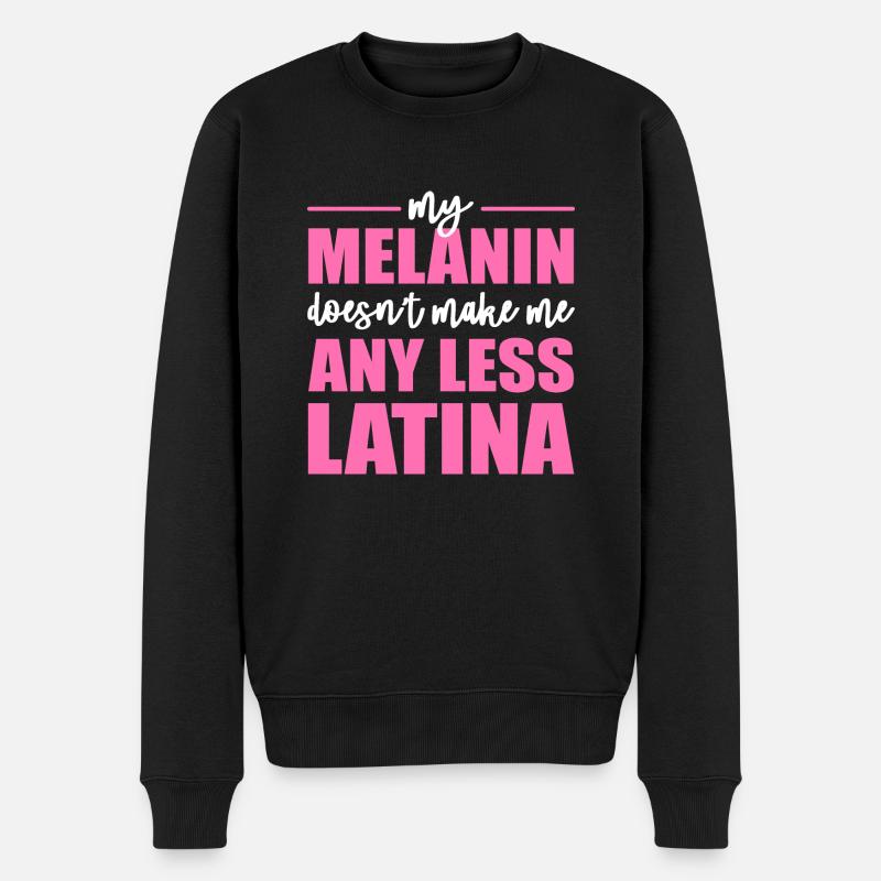 Afro Latina - Männer Premium Bio Pullover - Schwarz