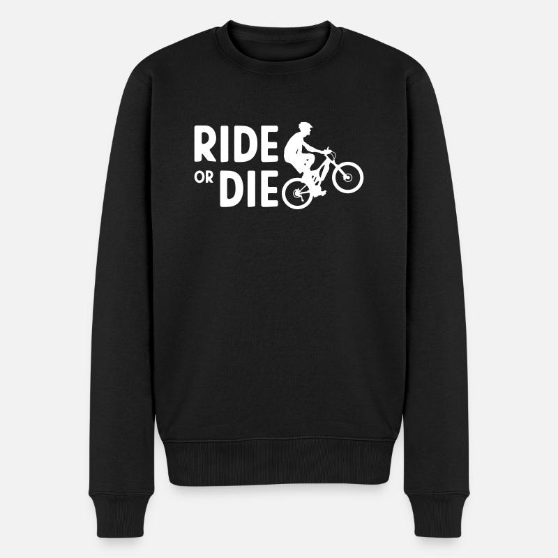 Ride or die - Männer Premium Bio Pullover - Schwarz