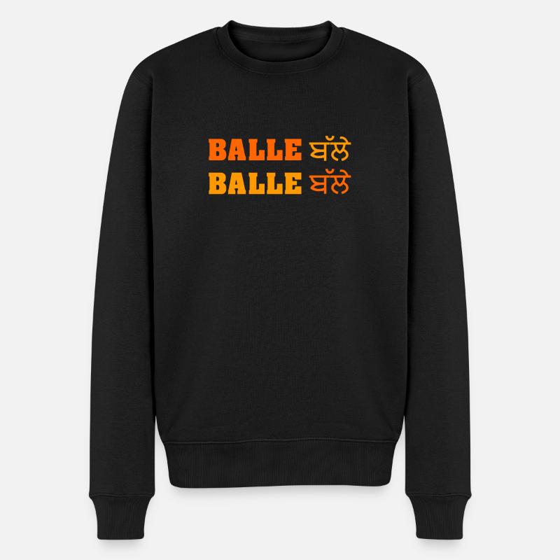 BALLE BALLE - Männer Premium Bio Pullover - Schwarz