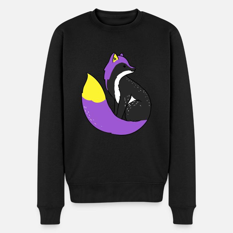 Nonbinary Fuchs Nonbinary Pride - Männer Premium Bio Pullover - Schwarz