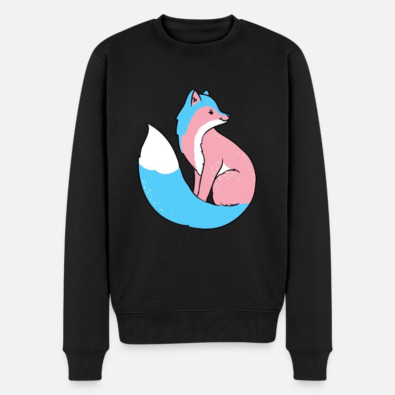 Trans Pride Fuchs Transgender Pride - Männer Premium Bio Pullover - Schwarz