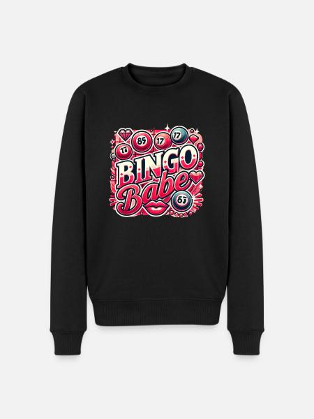 Bingo Babe - Männer Premium Bio Pullover - Schwarz