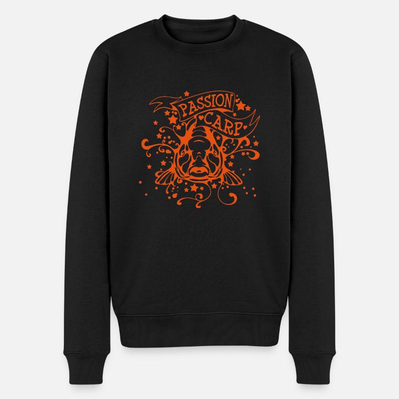 PASSION CARP - Pull Premium bio Homme - noir