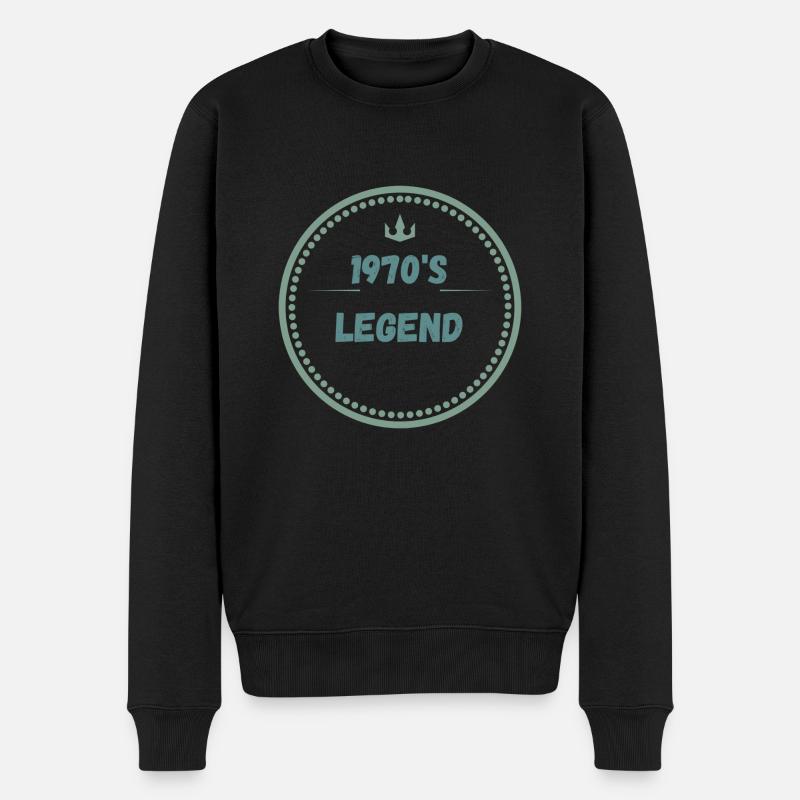 70's Legend - Men's Premium Organic Jumper - black