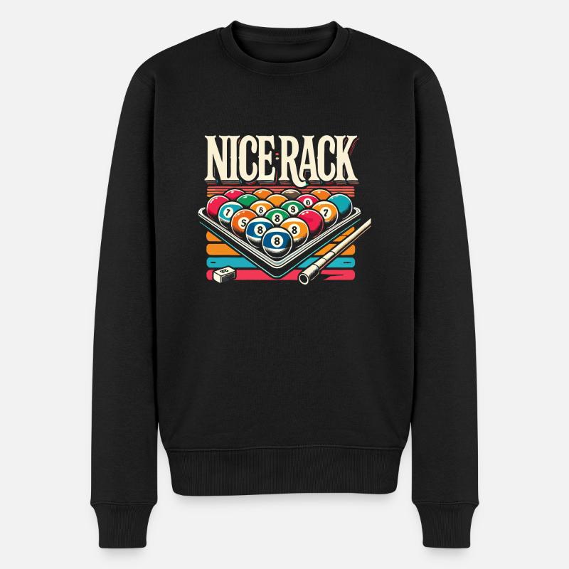 Nettes Gestell - Männer Premium Bio Pullover - Schwarz