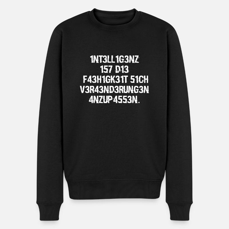 intelligence - Pull Premium bio Homme - noir