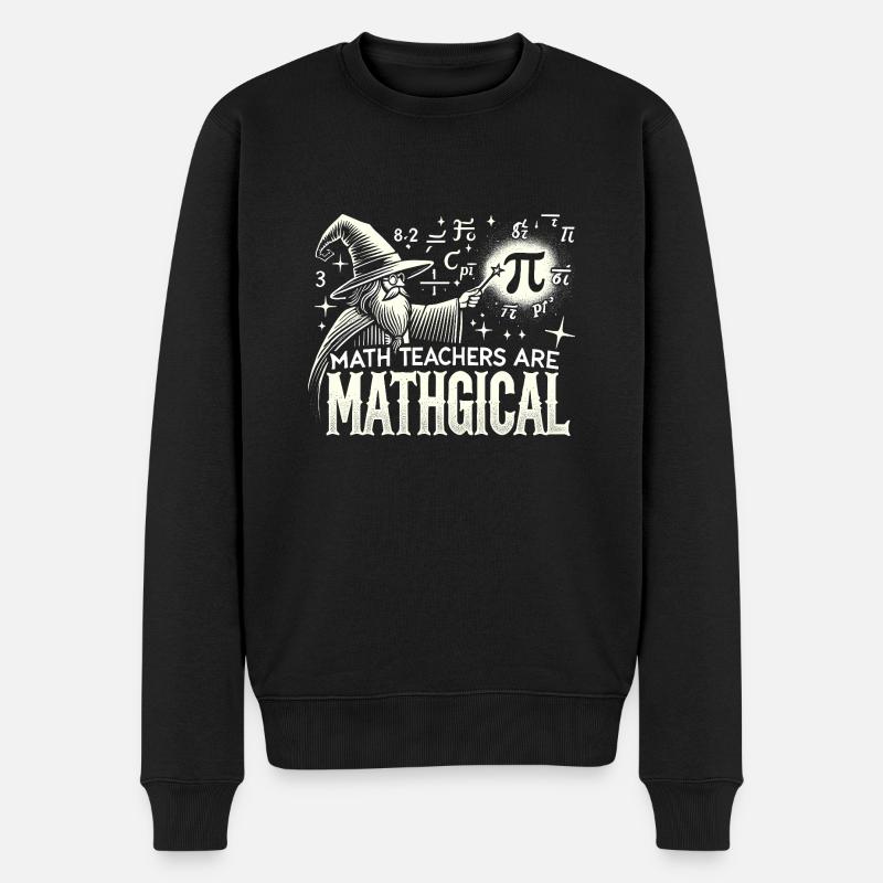 Mathematik-Lehrer sind mathematisch - Männer Premium Bio Pullover - Schwarz