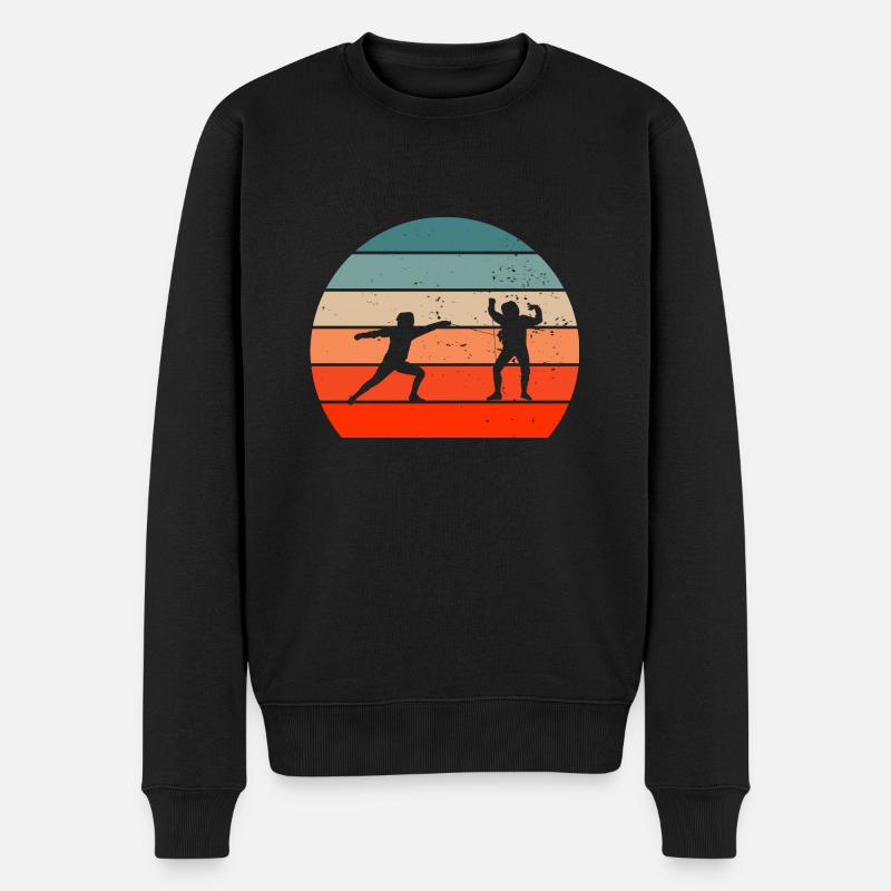 Fechten Geschenkidee für Fechter - Männer Premium Bio Pullover - Schwarz