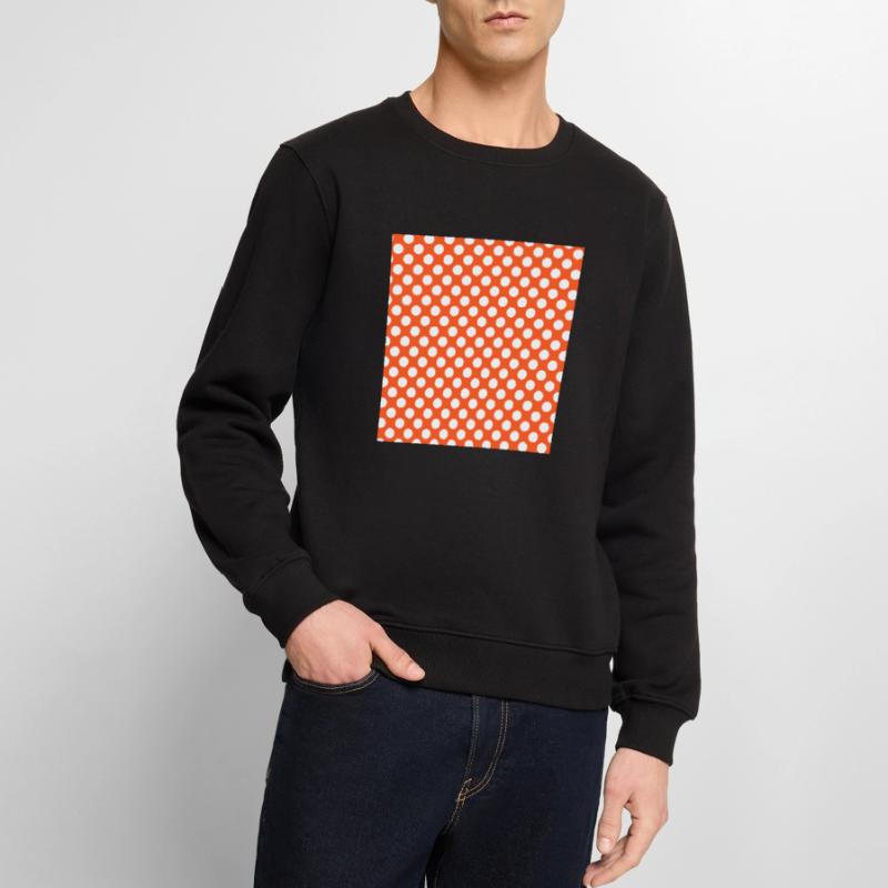 orange polka dot background dot pattern Men's Premium Organic Jumper
